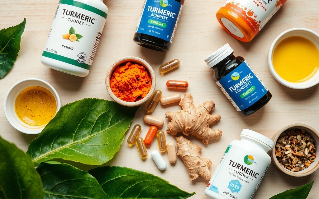 Gama variată de suplimente alimentare naturale, aranjate estetic